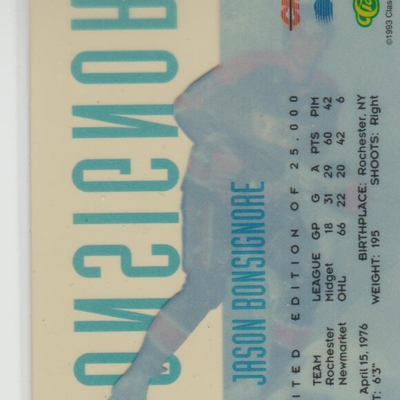 RARE Jason Bonsignore Limited Edition Class of 94 Acetate (Clear/See-through) - Picture 2 of 2